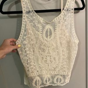 Double layered tank top from Zara size S, beige